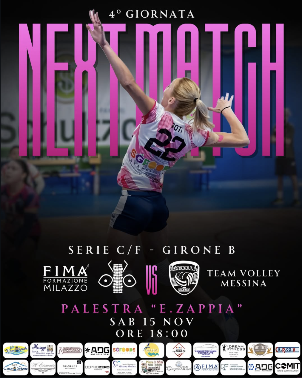 Locandina matchday femminile